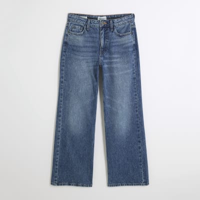 Petite Blue Relaxed Straight Jeans
