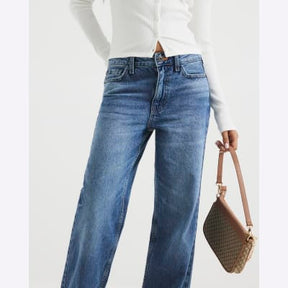 Petite Blue Relaxed Straight Jeans