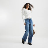 Petite Blue Relaxed Straight Jeans