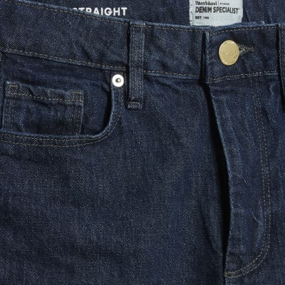 Petite Blue Relaxed Straight Leg Jeans