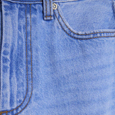 Petite Blue Relaxed Straight Leg Jeans
