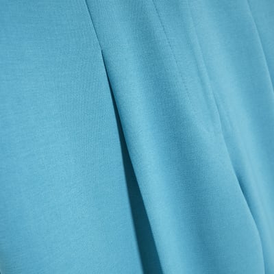 Petite Blue Tapered Straight Leg Trousers