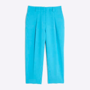 Petite Blue Tapered Straight Leg Trousers