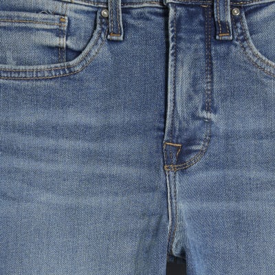 Petite Blue tummy hold flared jeans