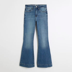 Petite Blue tummy hold flared jeans