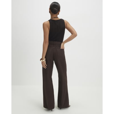 Petite Brown Bootcut Jeans