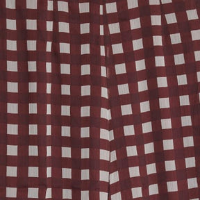 Petite Brown Gingham Wide Leg Trousers