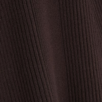 Petite Brown Knitted mini dress