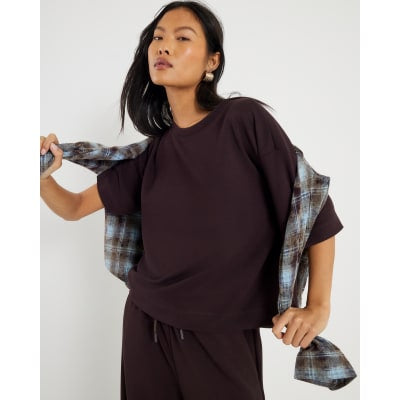 Petite Brown Premium Short Sleeve T-shirt