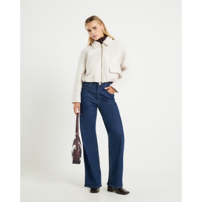 Petite Cream Harrington Jacket