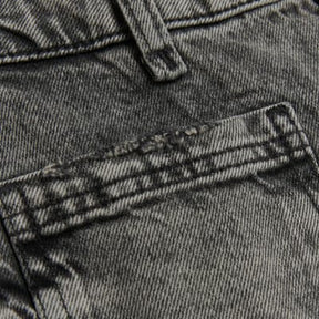 Petite Grey High Waisted Wide Leg Jeans