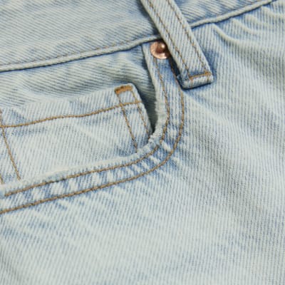Petite high waisted relaxed straight jeans