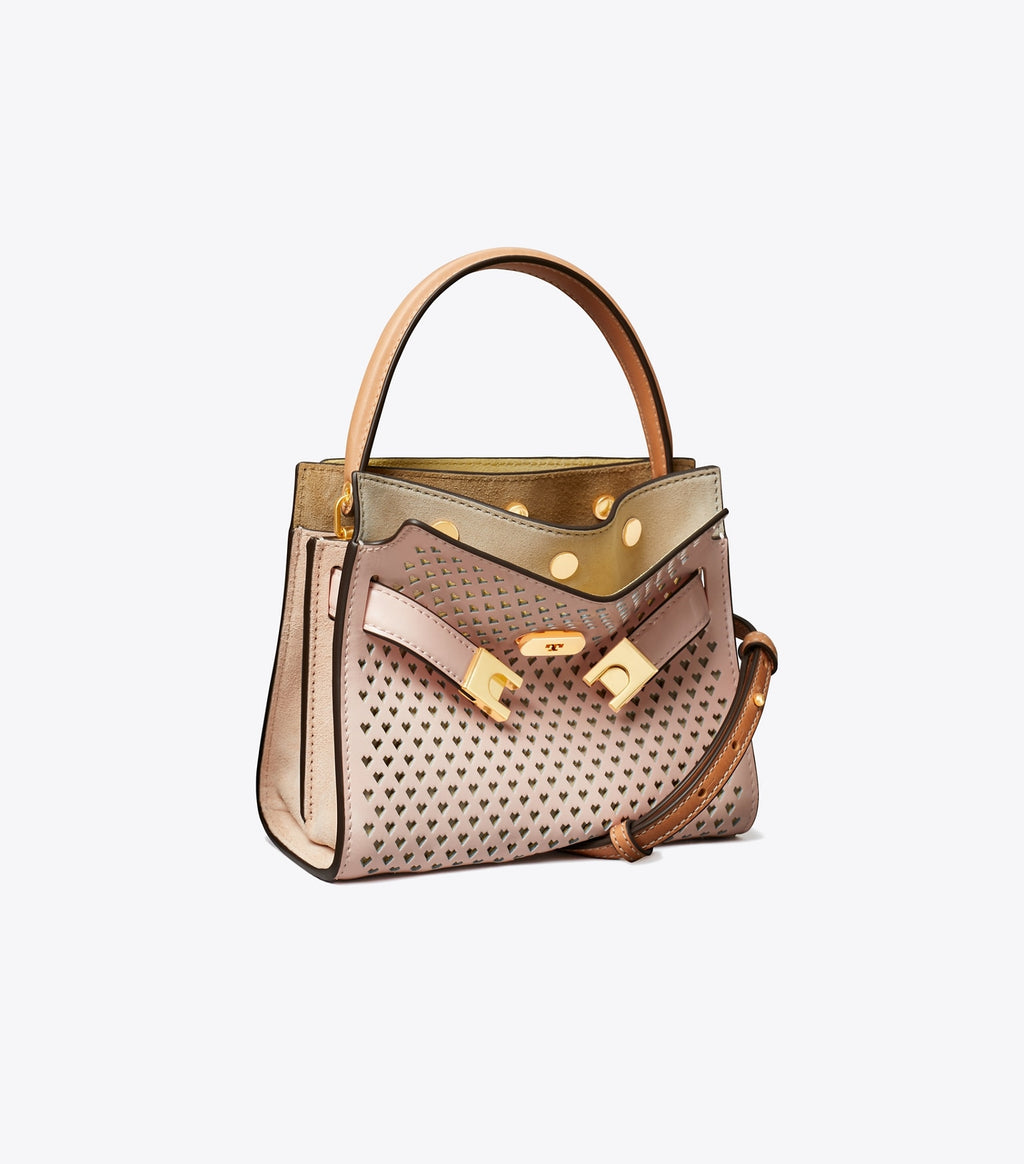Tory Burch PETITE LEE RADZIWILL PERFORATED DOUBLE BAG - Bags | Shop From The Mirage