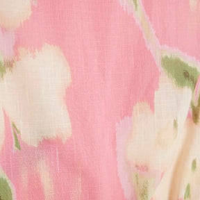 Petite Pink Floral Bubble Hem Tank Top