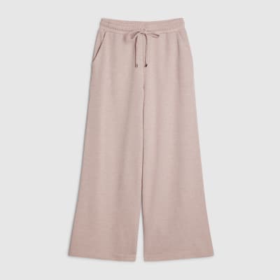 Petite Pink Metallic Wide Leg Trousers