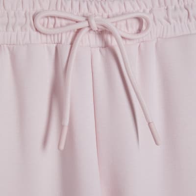 Petite Pink Premium Wide Leg Joggers