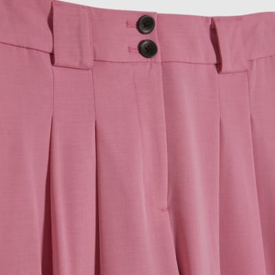 Petite Pink Wide Leg Trousers