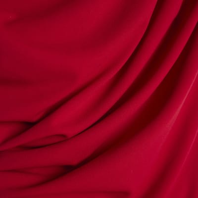 Petite Red Asymmetric Drape Wrap Midi Dress