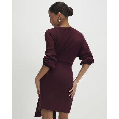 Petite Red Knot Side Mini Dress
