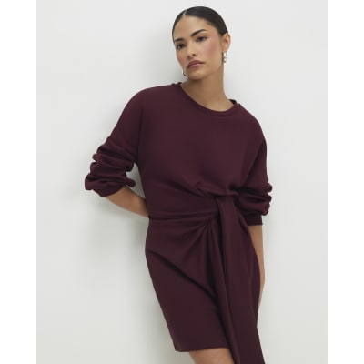 Petite Red Knot Side Mini Dress