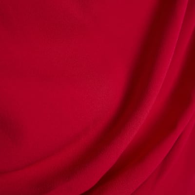 Petite Red One Shoulder Drape Jumpsuit