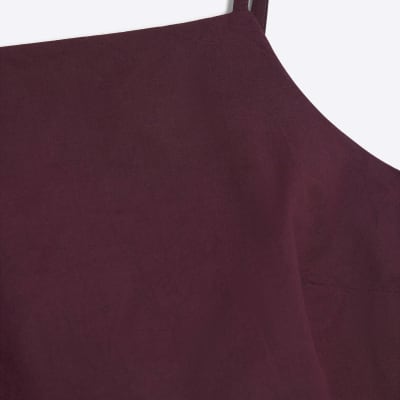Petite Red Sleeveless Poplin Cami Top