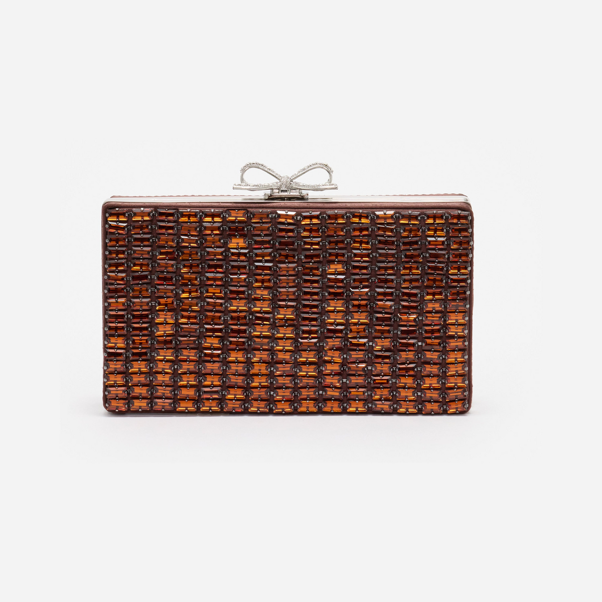 Brown Chainmail Clutch Bag