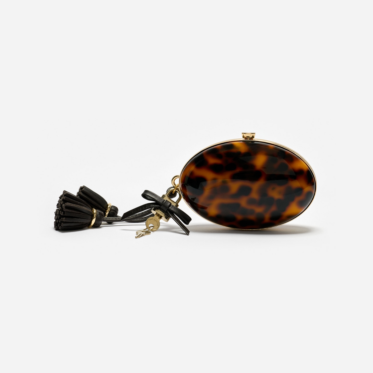 Brown Resin Oval Clutch