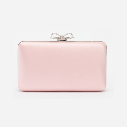 Pink Satin Clutch Bag
