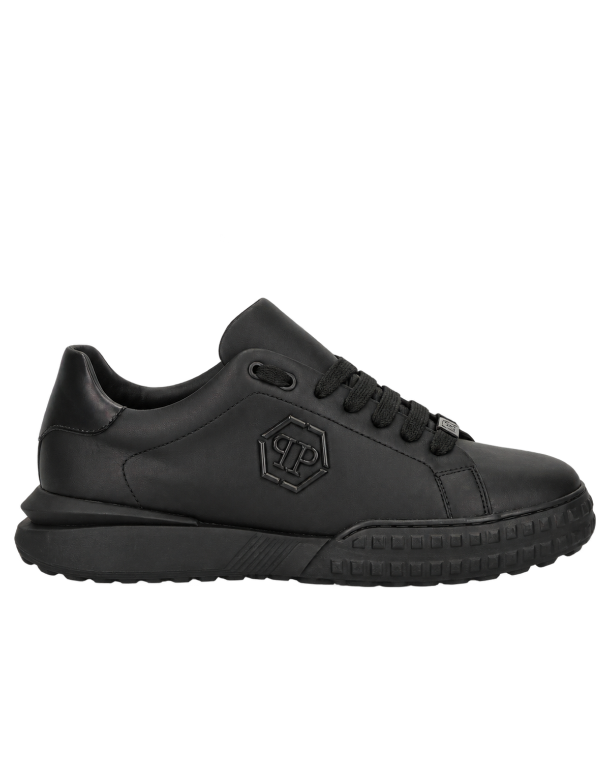 Philipp Plein hexagon-logo leather sneakers