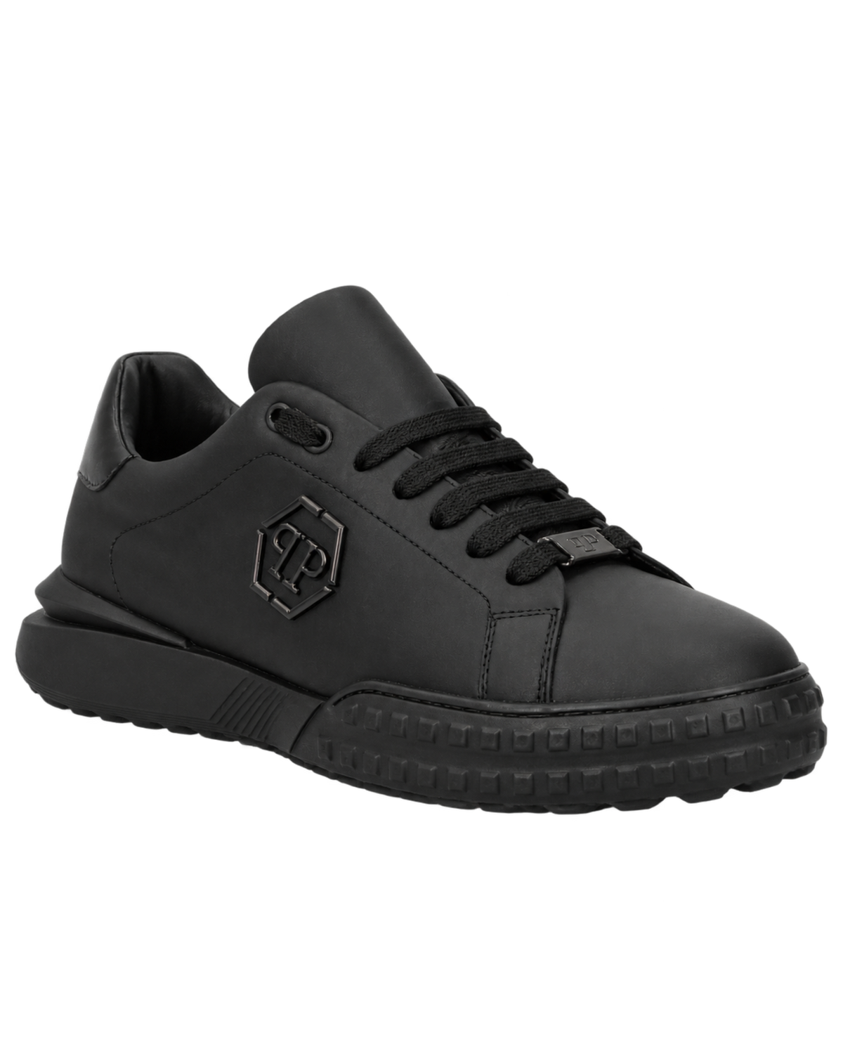 Philipp Plein hexagon-logo leather sneakers