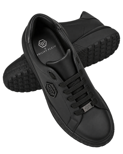 Philipp Plein hexagon-logo leather sneakers