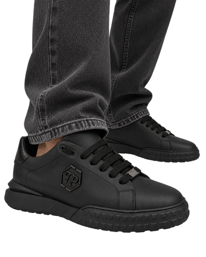 Philipp Plein hexagon-logo leather sneakers