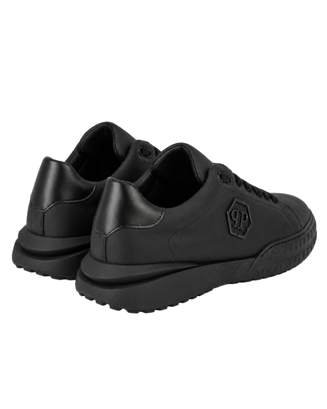 Philipp Plein hexagon-logo leather sneakers