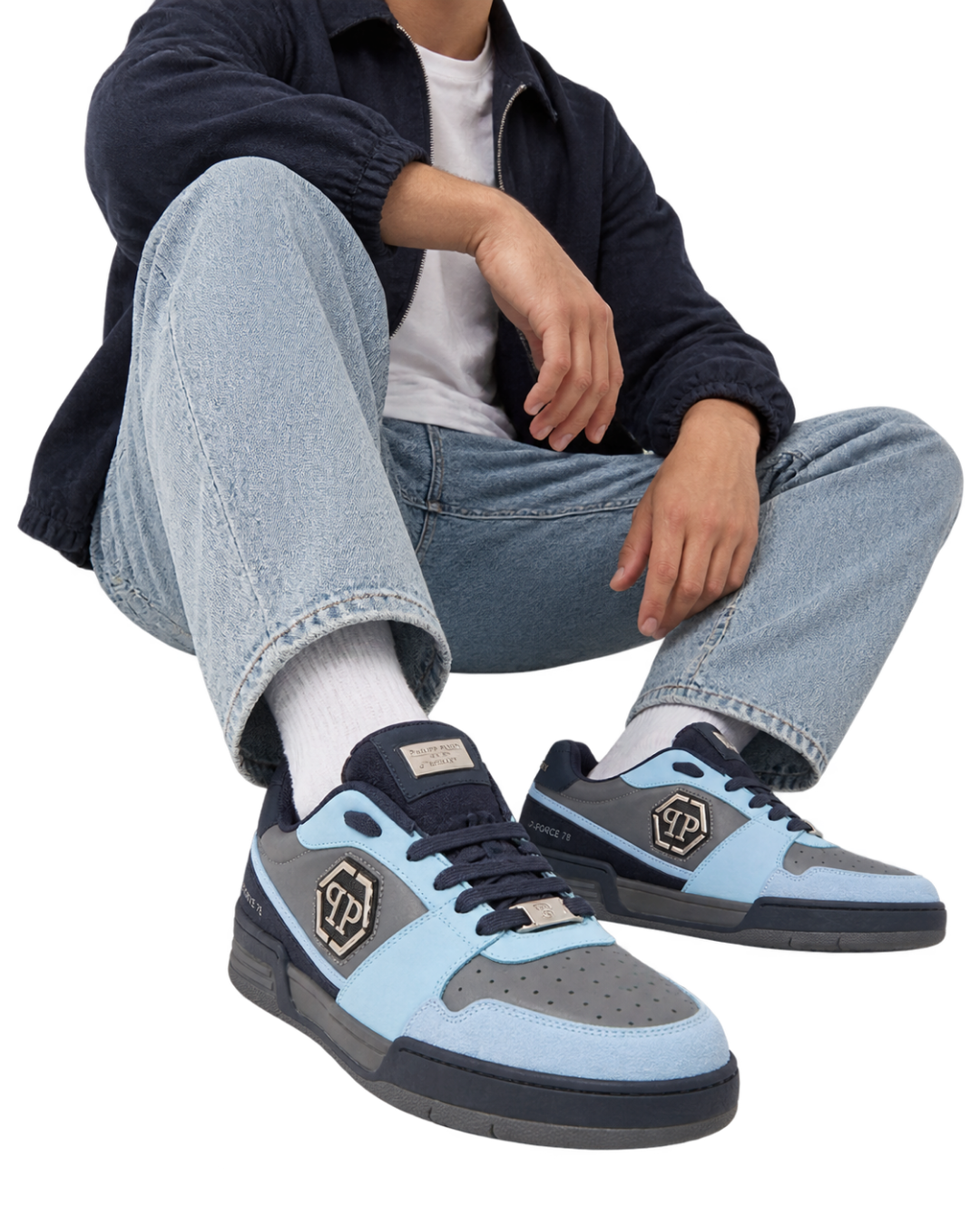 Philipp Plein P-Force 78 logo-plaque leather sneakers