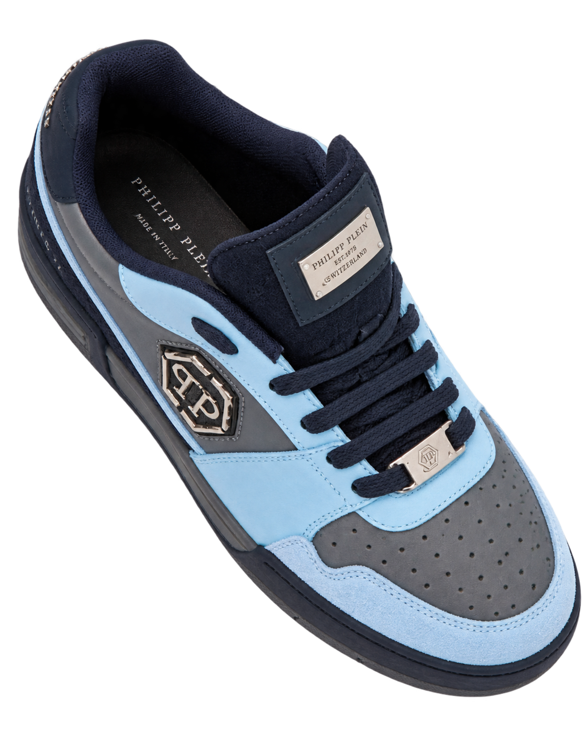 Philipp Plein P-Force 78 logo-plaque leather sneakers