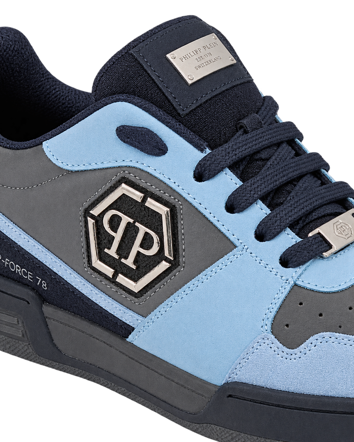 Philipp Plein P-Force 78 logo-plaque leather sneakers