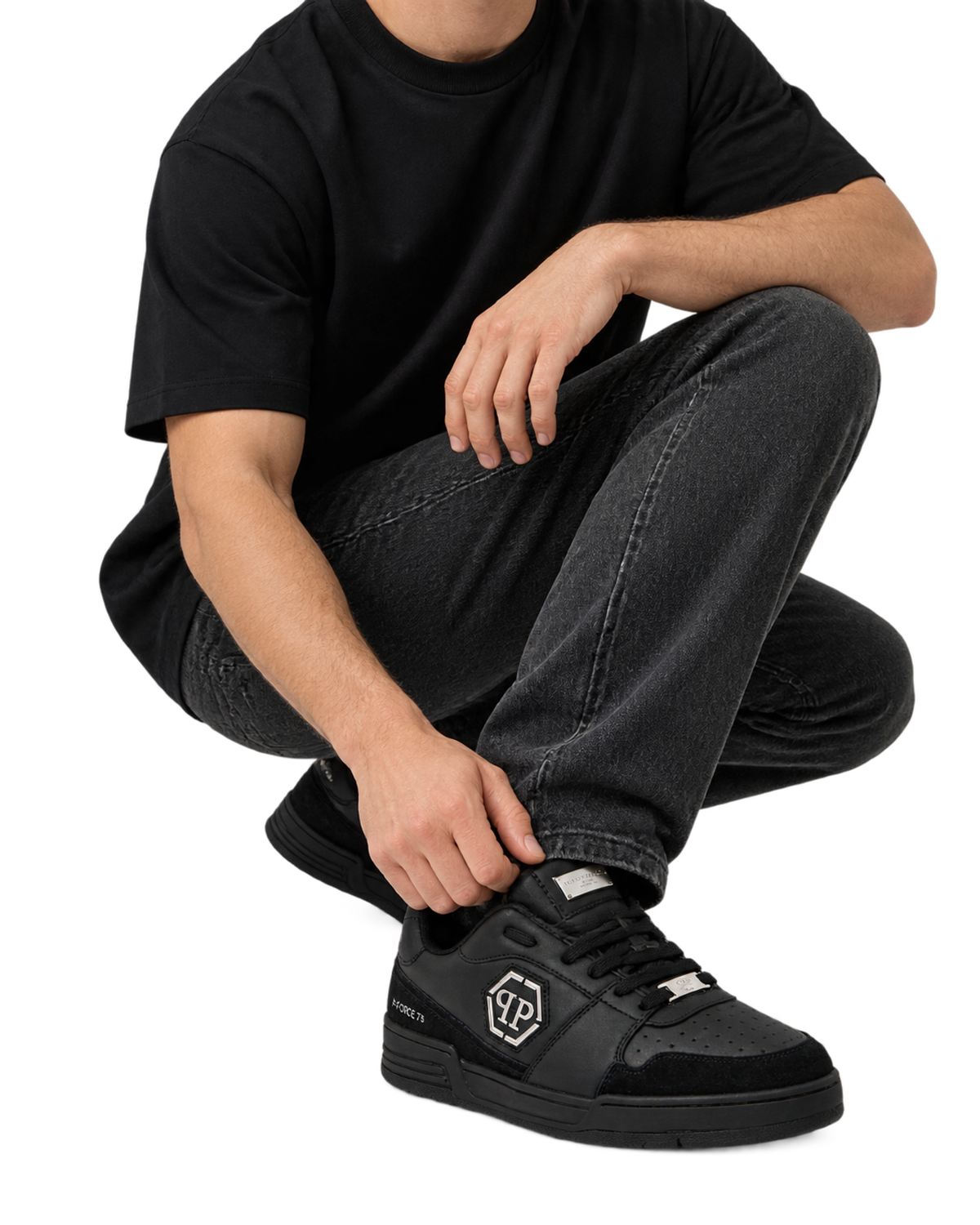 Philipp Plein P-Force leather sneakers