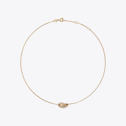 Pierced Pavé Pendant Necklace