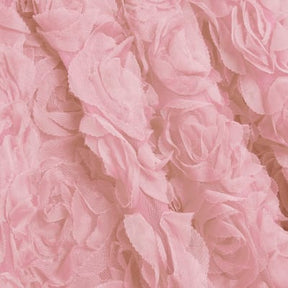 Pink 3D Floral Occasion Midi Dress