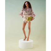 Pink 3D Floral Shorts