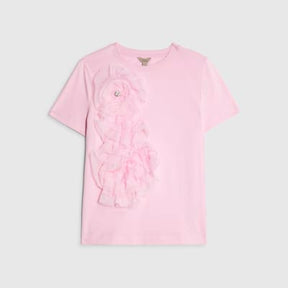 Pink 3D Floral T-Shirt