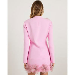 Pink 3D flower mini skirt