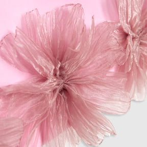 Pink 3D flower mini skirt