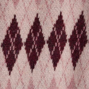 Pink Argyle Knit Trousers