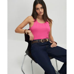 Pink Buckle Knitted Vest