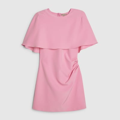 Pink Cape Mini Dress