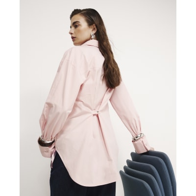 Pink Cinch Back Shirt