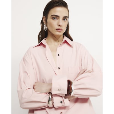 Pink Cinch Back Shirt