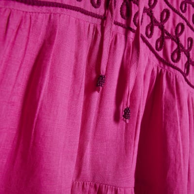 Pink Cornelli Mini Beach Dress